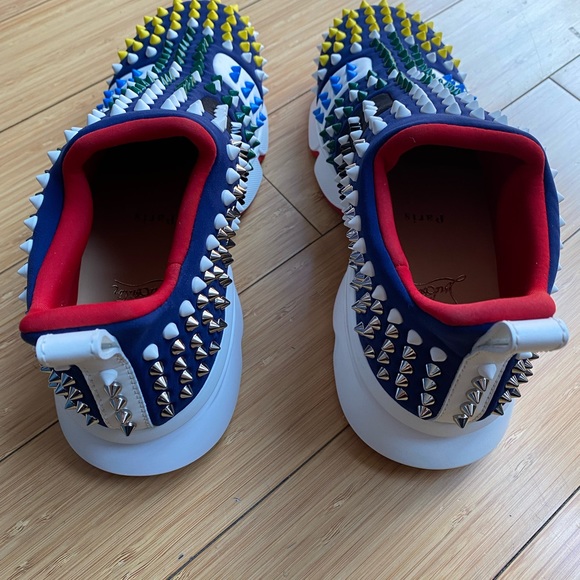 CHRISTIAN LOUBOUTIN
Neoprene Mens Funfor Run Flat Sneakers 'Multi-Color Spikes' - Picture 5 of 9